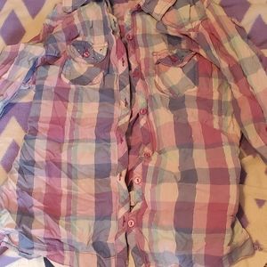 Girls size 18-20 justice button down